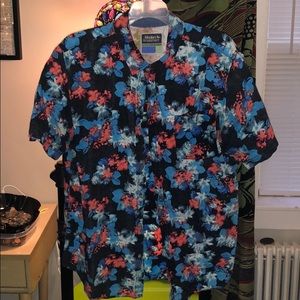 Floral Print SS Button Down
